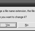 Changing a file's extension: disabling the 