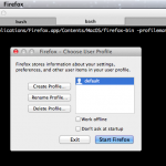 Firefox: Start with Profile Manager