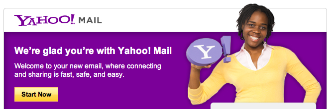 We’re glad you’re with Yahoo! Mail