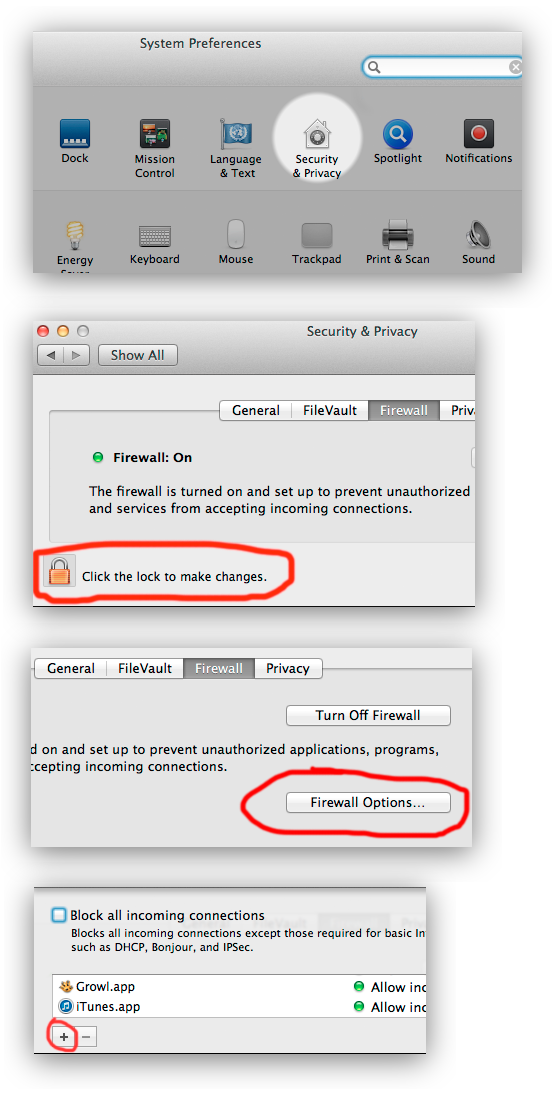 How to allow java in the firewall on OS X Mountain Lion