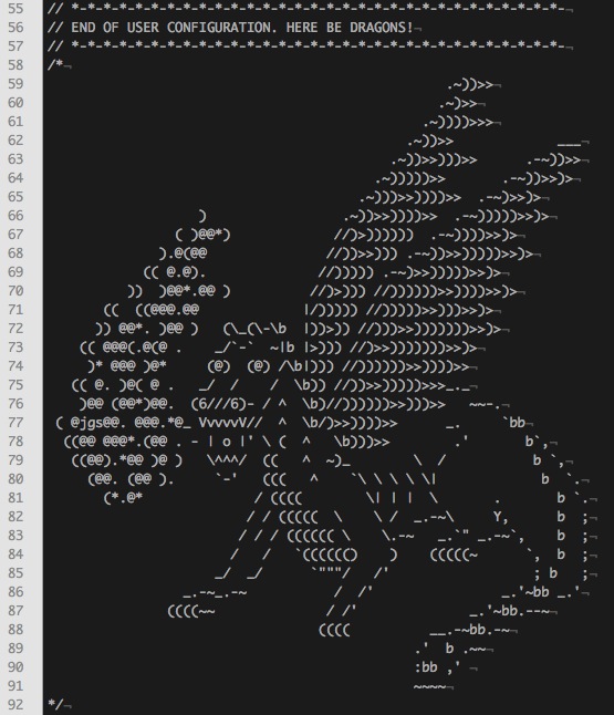 End Of User Configuration. Here Be Dragons!