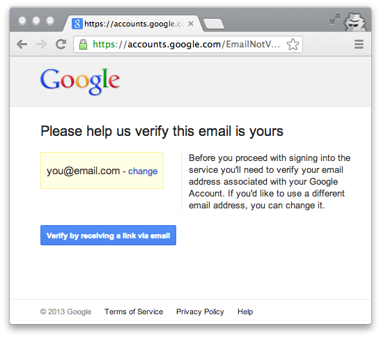 Google: Resend Verification Email