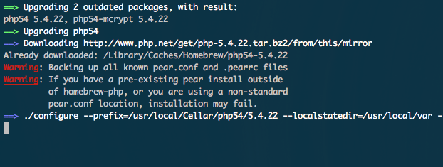 Hombrew Upgrade PHP54 – make ext/ldap/ldap.lo Error 1