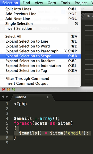 Select a Ruby Block (scope) in Sublime Text